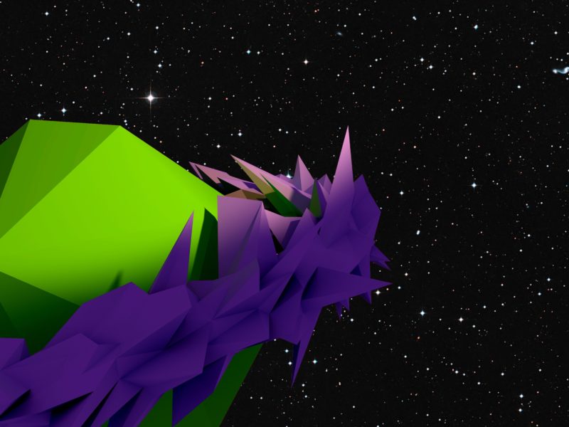 A Low Poly Planet In Space