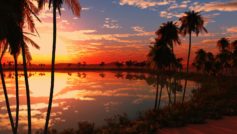 Beautiful Lake Sunset 1600×900