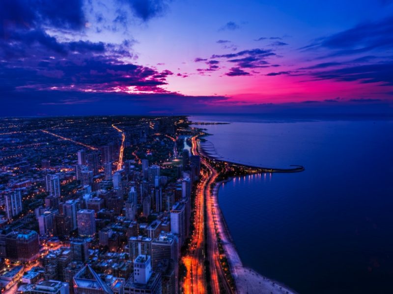 Chicago Sunset 1600×900