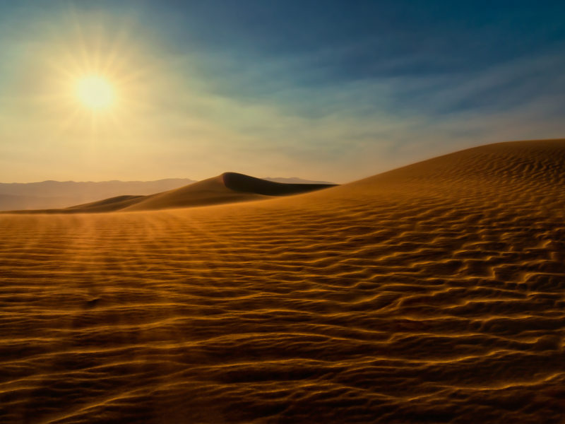 Death Valley Sunset Dunes Wide