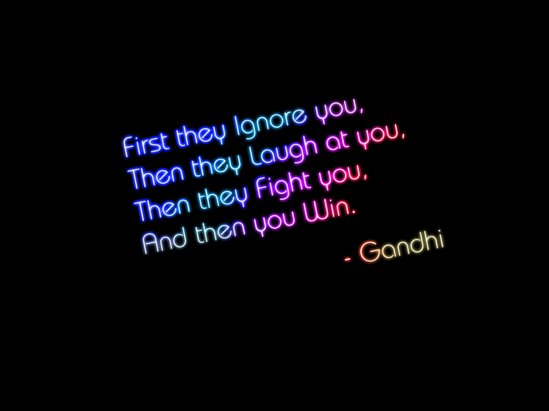 Gandhi Quote Black Background