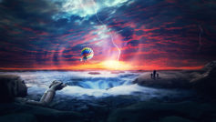 Heaven Sunset Sea Airballons Hd