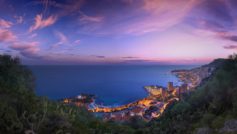 Monaco Purple Clouds Sunset 1600×900