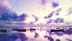 Purple Sunset In Ocean 1280×960