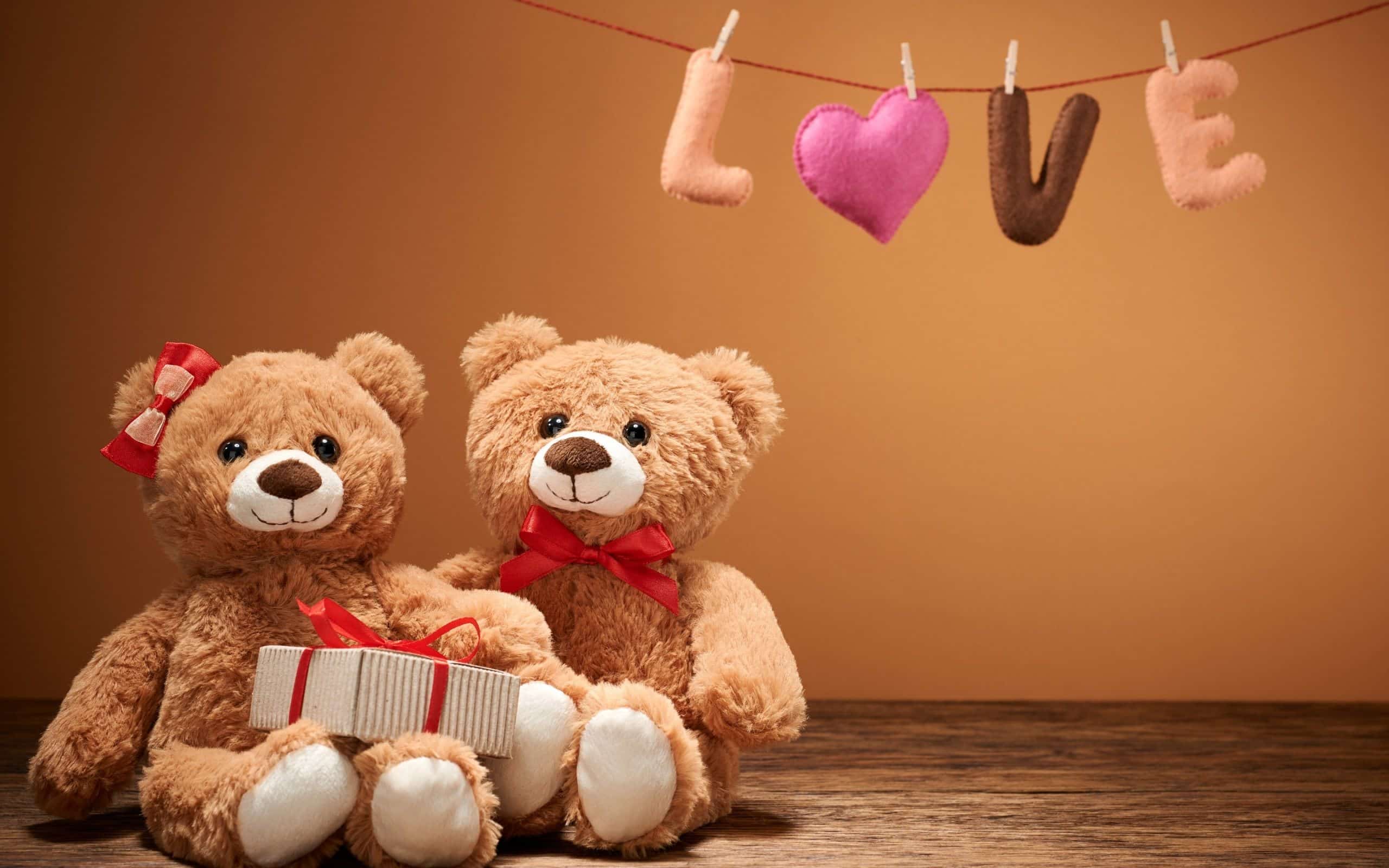 romantic love teddy bear