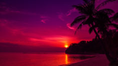 Thailand Beach Sunset Wide
