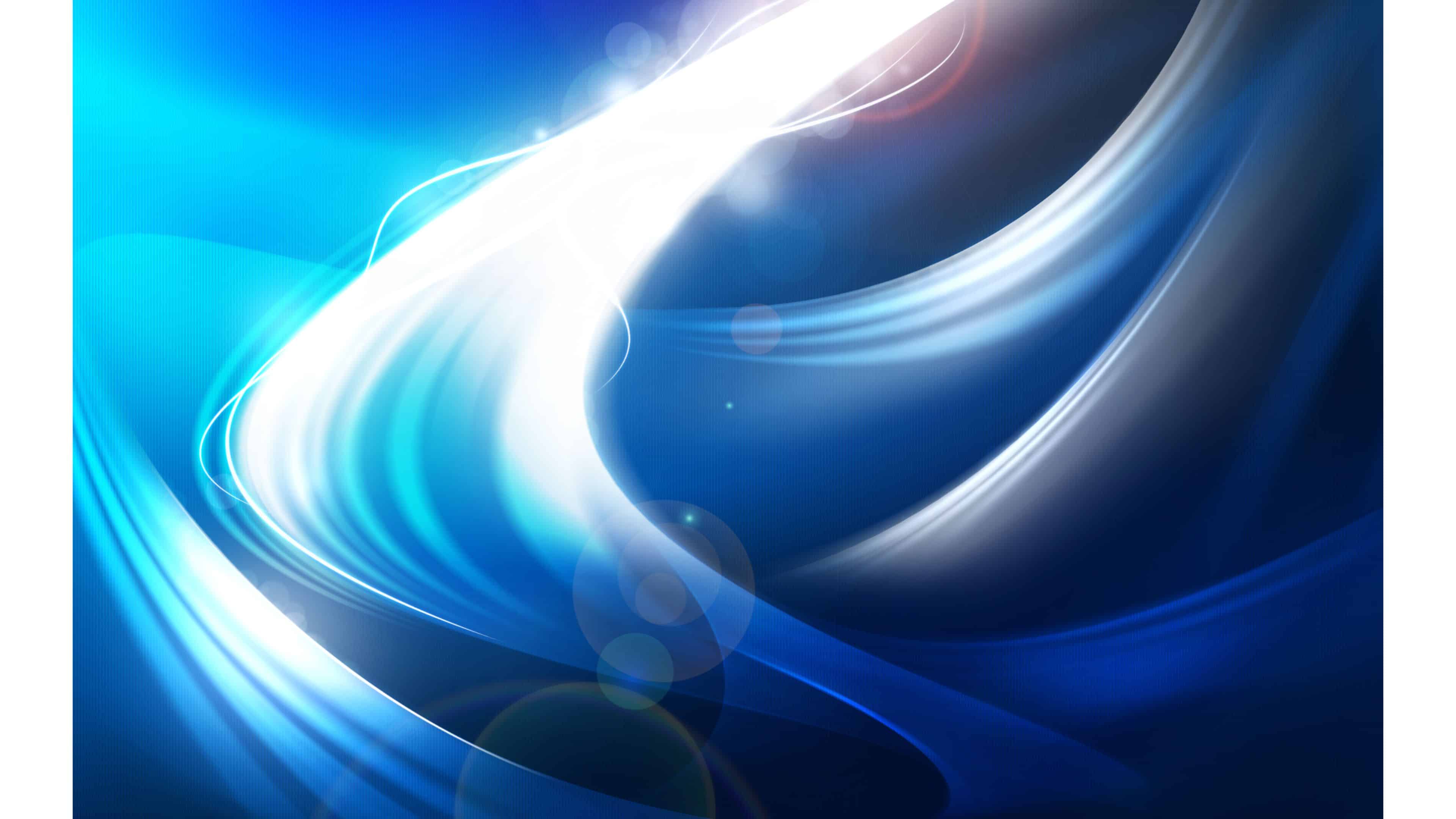 White Waves Of Blue Abstract 4k High Definition Wallpaper