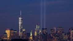 September 11th Tribute In Light From Bayonne New Jersey