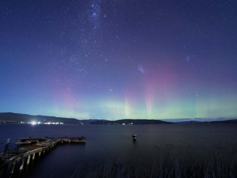 Aurora Borealis Over The Lake