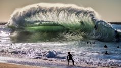 Backwash Wave At Seal Beach Ca