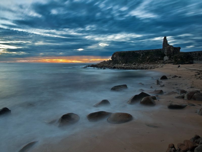 Beach Rocks Twilight
