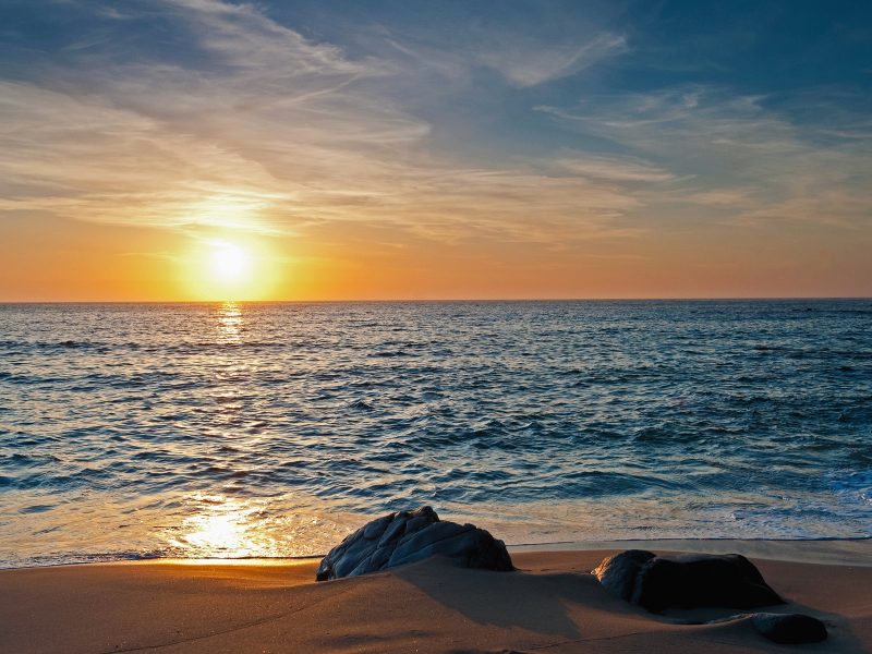 Beach Sunset Landscape View