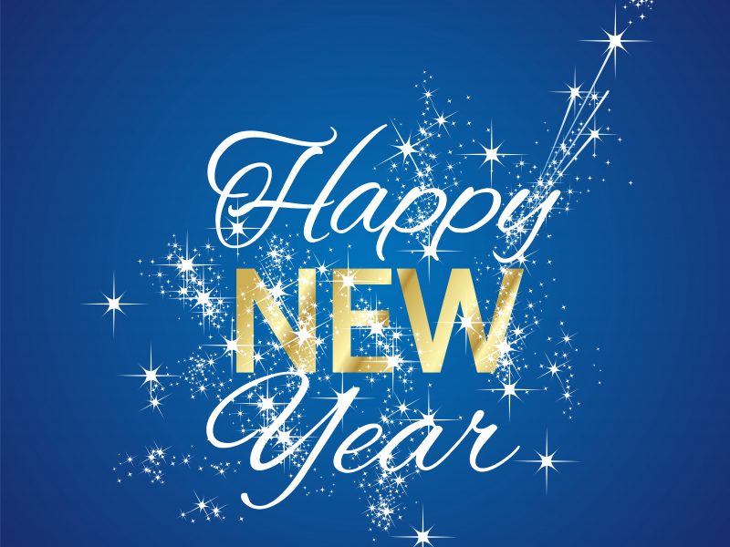 Happy New Year 2016 Firework Blue Background