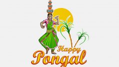 Happy Pongal Dancing Woman