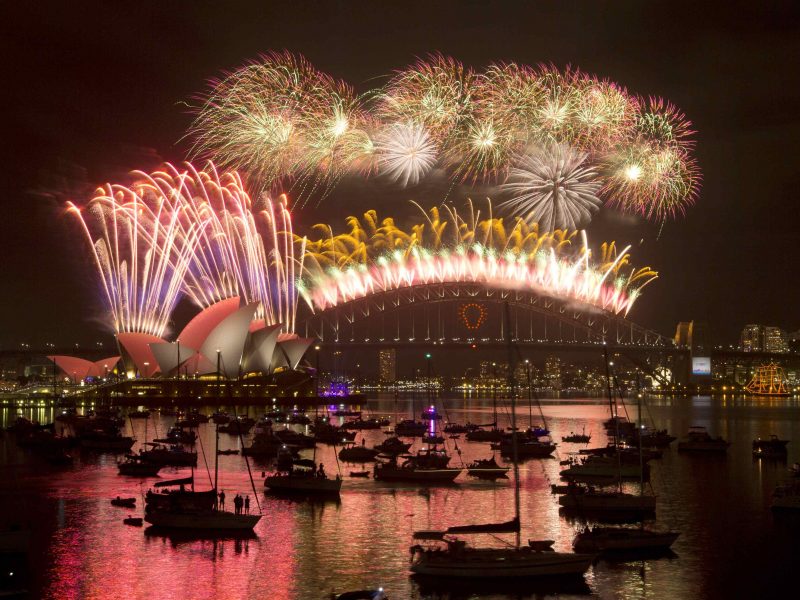 New Year’s Eve fireworks show at Sydney Harbour Bridge