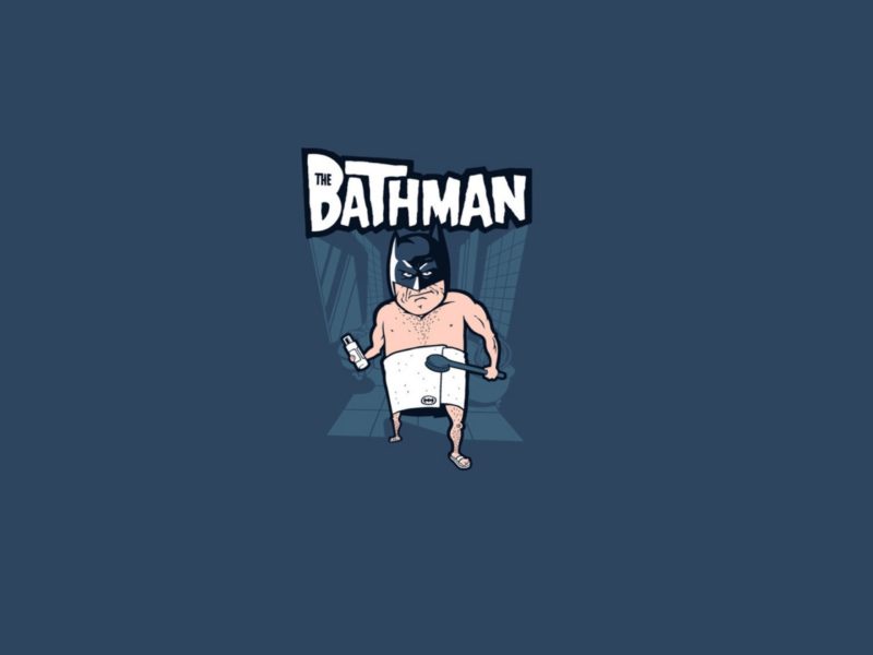 Funny Batman in the bath Cartoons