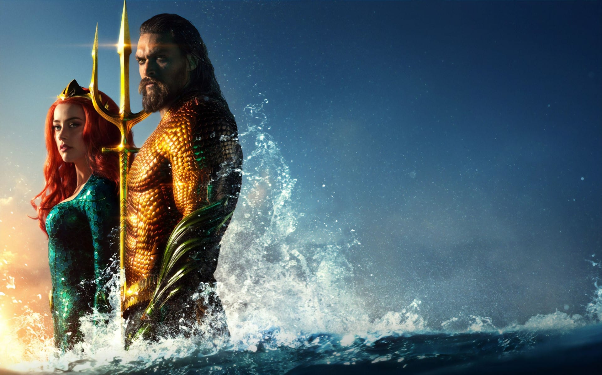 Jason Momoa And Amber Heard In Aquaman High Definition Wallpaper