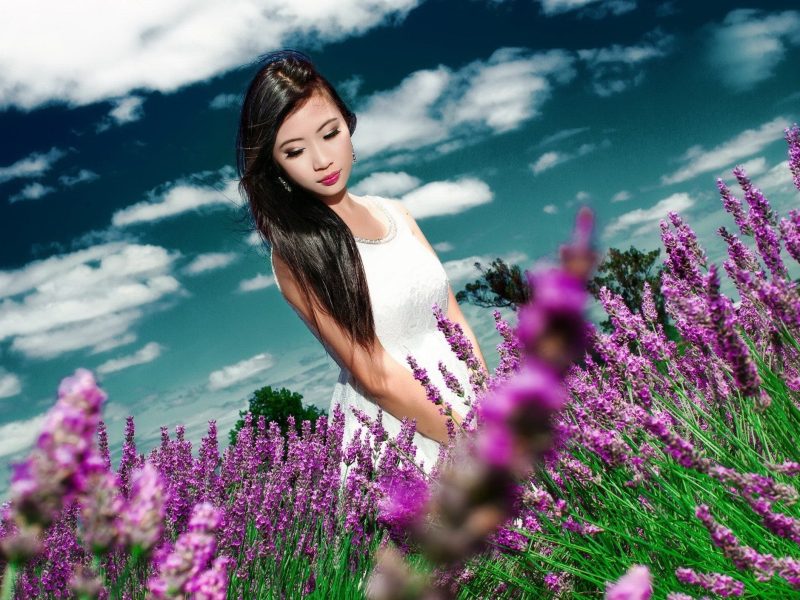 Flowers, Asian, Women, Model, Flowering Plant, Young Adult